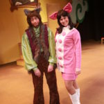 Dan Chevalier as Alexander T. Wolf & Ashley Laverty as Magill in THE TRUE STORY OF THE THREE LITTLE PIGS