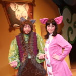 Dan Chevalier as Alexander T. Wolf & Ashley Laverty as Magill in THE TRUE STORY OF THE THREE LITTLE PIGS