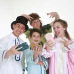 The cast of Peter Pan gets a little silly with their cell phones