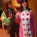 Dan Chevalier as Alexander T. Wolf & Ashley Laverty as Magill in THE TRUE STORY OF THE THREE LITTLE PIGS