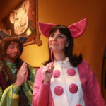 Dan Chevalier as Alexander T. Wolf & Ashley Laverty as Magill in THE TRUE STORY OF THE THREE LITTLE PIGS