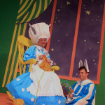 Wendy Eaton as The Old Lady and Nick Knipe as The Bunny in The Rose Theater's production of GOODNIGHT MOON, running Sept. 2-18, 2016.