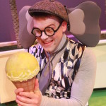Will Nash Broyles as Gerald the Elephant in The Rose Theater's production of 