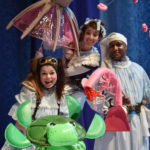 Jessica Burrill Logue as Blynken, Tyrone Beasley as Wynken and Chloe Langford as Nod in WYNKEN, BLYNKEN & NOD at The Rose Theater