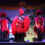 Rachel Busse, Zhomontee Watson and Samantha Zarders in Newsies