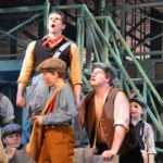 Andrew Wright and the cast of Newsies