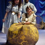 Chloe Langford as Nod, Tyrone Beasley as Wynken and Jessica Burrill Logue as Blynken in WYNKEN, BLYNKEN & NOD at The Rose Theater