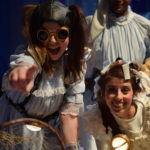 Chloe Langford as Nod, Tyrone Beasley as Wynken and Jessica Burrill Logue as Blynken in WYNKEN, BLYNKEN & NOD at The Rose Theater