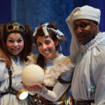 Chloe Langford as Nod, Jessica Burrill Logue as Blynken and Tyrone Beasley as Wynken in WYNKEN, BLYNKEN & NOD at The Rose Theater