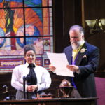 Rachel Busse and Patrick Wolfe in Newsies