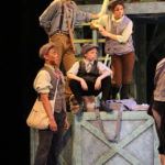 Garrett Griffin, Dina Saltzman, Fran Adrianto and Camryn Jordan in Newsies