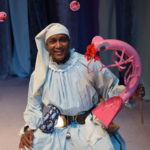 Tyrone Beasley as Wynken in WYNKEN, BLYNKEN & NOD at The Rose Theater