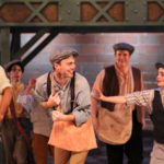 Fran Adrianto, Garrett Griffin and Nora Coffey in Newsies
