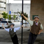 Camryn Johnson and Fran Adrianto in Newsies