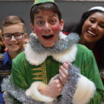 Dan Chevalier, Josiah Hydeen and Regina Palmer in ELF THE MUSICAL.