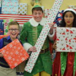 Dan Chevalier, Josiah Hydeen and Regina Palmer in ELF THE MUSICAL.