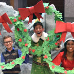 Dan Chevalier, Josiah Hydeen and Regina Palmer in ELF THE MUSICAL.