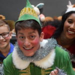 Dan Chevalier, Josiah Hydeen and Regina Palmer in ELF THE MUSICAL.