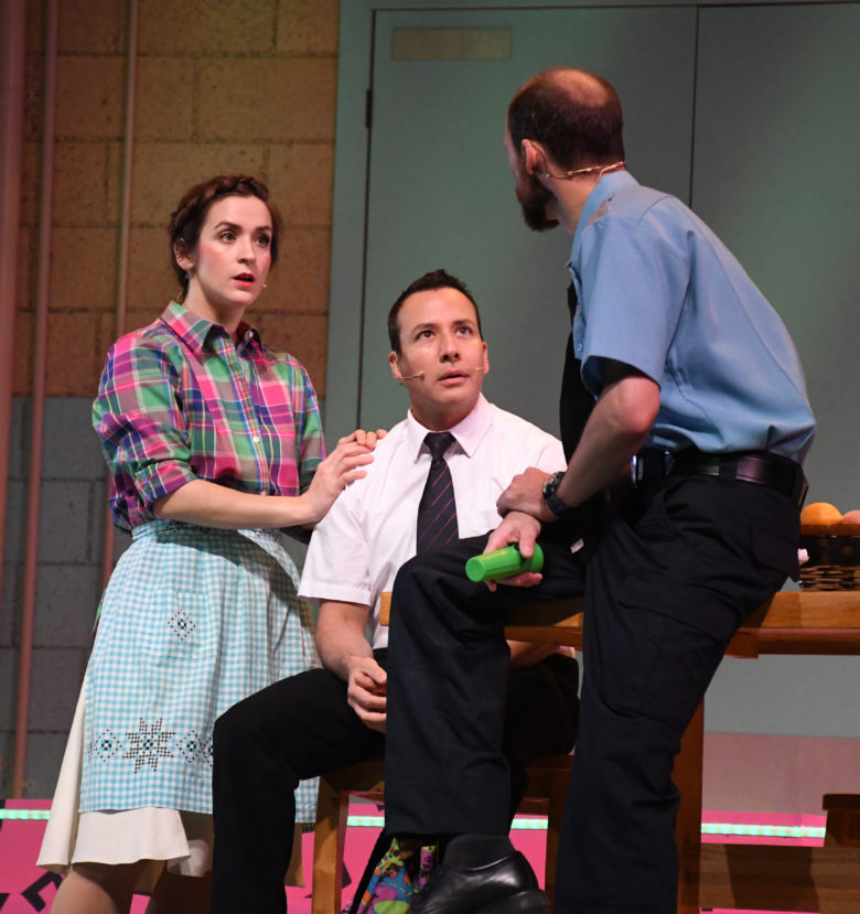 Howie's dad (Matthew Olsen) has a serious conversation with Mom (Cristina María Castro) and Howie (Howard Dorough) in HOWIE D: BACK IN THE DAY