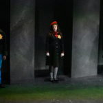 Otto Fox as Peter van Daan, Sophie Williams as Anne Frank and Belle Rangel as Margot Frank in THE DIARY OF ANNE FRANK at The Rose Theater