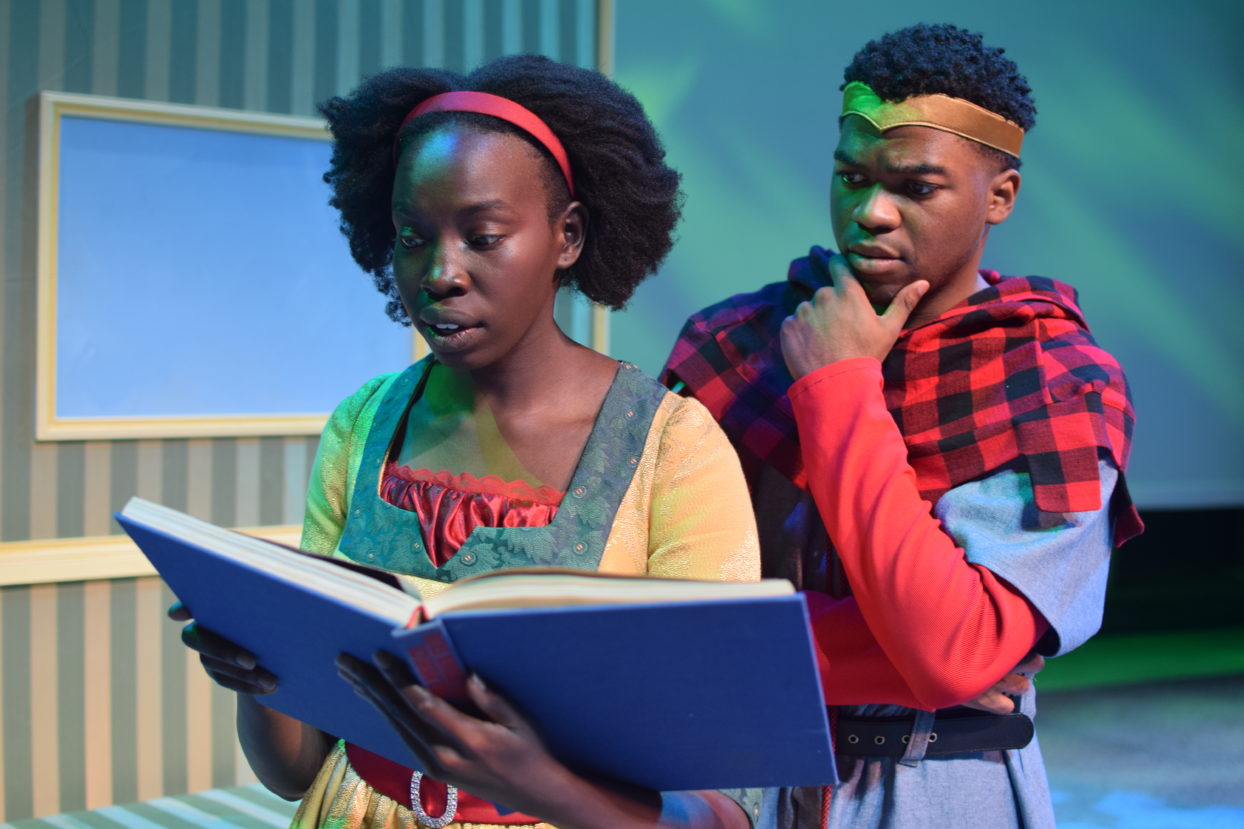 Aguel Lual as Ella and Marcel Daly as Prince Charmont in ELLA ENCHANTED at The Rose Theater