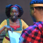 Aguel Lual as Ella and Marcel Daly as Prince Charmont in ELLA ENCHANTED at The Rose Theater