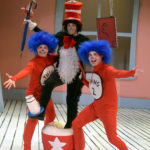Lauren Krupski as The Cat in the Hat with Sue Gillespie Booton and Jay Hayden as Thing 1 and Thing 2