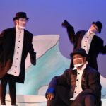 The Rose Theater's world premiere production of PENGUIN PROBLEMS, featuring: Ben Adams as Bob, Jessica Burrill Logue as Louise and Malik Fortner as Mortimer.
