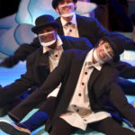 The Rose Theater's world premiere production of PENGUIN PROBLEMS, featuring: Jessica Burrill Logue as Louise, Malik Fortner as Mortimer, and Ben Adams as Bob.