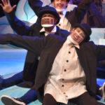 The Rose Theater's world premiere production of PENGUIN PROBLEMS, featuring: Jessica Burrill Logue as Louise, Malik Fortner as Mortimer, and Ben Adams as Bob.