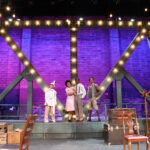 Summer Hurtienne as Joseph, Delaney Jackson as Mary, Marcel Daly as George Bailey and Wayne Dexter Hudson II as Clarence on the set of IT'S A WONDERFUL LIFE, playing Dec. 3-19, 2021 at The Rose Theater.