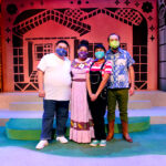 Isaiah Ruiz as Big Brother, Tatiana Sandoval as Mami, Mireya Luna as Carmela, and Emmanuel (Manny) Oñate as Papi in The Rose Theater's production of CARMELA FULL OF WISHES, making its world premiere Jan 28 - Feb 13, 2022.