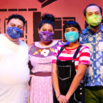 The cast of CARMELA FULL OF WISHES: Isaiah Ruiz as Big Brother, Tatiana Sandoval as Mami, Mireya Luna as Carmela, and Emmanuel (Manny) Oñate as Papi in The Rose Theater's production of CARMELA FULL OF WISHES, making its world premiere Jan 28 - Feb 13, 2022.