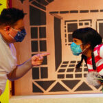 Isaiah Ruiz as Big Brother and Mireya Luna as Carmela have a little sibling rivalry in The Rose Theater's production of CARMELA FULL OF WISHES, making its world premiere Jan 28 - Feb 13, 2022.