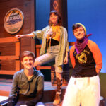 Derek Penner as Percy Jackson, Maddie Smith as Annabeth and Otto Fox as Grover in The Rose Theater's production of THE LIGHTNING THIEF, playing Jan. 20 - Feb. 5, 2023.