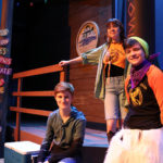 Derek Penner as Percy Jackson, Maddie Smith as Annabeth and Otto Fox as Grover in The Rose Theater's production of THE LIGHTNING THIEF, playing Jan. 20 - Feb. 5, 2023.