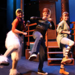 Otto Fox as Grover, Maddie Smith as Annabeth and Derek Penner as Percy Jackson in The Rose Theater's production of THE LIGHTNING THIEF, playing Jan. 20 - Feb. 5, 2023.