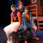 Otto Fox as Grover, Maddie Smith as Annabeth and Derek Penner as Percy Jackson in The Rose Theater's production of THE LIGHTNING THIEF, playing Jan. 20 - Feb. 5, 2023.