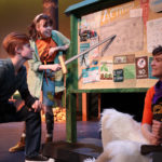 Derek Penner as Percy Jackson, Maddie Smith as Annabeth and Otto Fox as Grover in The Rose Theater's production of THE LIGHTNING THIEF, playing Jan. 20 - Feb. 5, 2023.