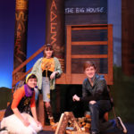 Otto Fox as Grover, Maddie Smith as Annabeth and Derek Penner as Percy Jackson in The Rose Theater's production of THE LIGHTNING THIEF, playing Jan. 20 - Feb. 5, 2023.