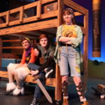 Otto Fox as Grover, Maddie Smith as Annabeth and Derek Penner as Percy Jackson in The Rose Theater's production of THE LIGHTNING THIEF, playing Jan. 20 - Feb. 5, 2023.