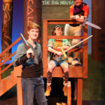 Derek Penner as Percy Jackson, Maddie Smith as Annabeth and Otto Fox as Grover in The Rose Theater's production of THE LIGHTNING THIEF, playing Jan. 20 - Feb. 5, 2023.