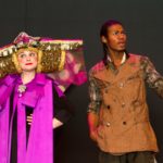 Grace Manley and Jordan Smith in THE STINKY CHEESE MAN & OTHER FAIRLY STUPID TALES, playing March 10-26, 2023 at The Rose Theater in Omaha.