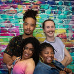 LYDIA WILLIAMSON, as ONE, LEO MERRICK, as TWO, LAKEETHA BLAKENEY, as THREE, and RON LEE MCGILL, as FOUR, in The Rose Theater's production of LIFE DOESN'T FRIGHTEN ME: I AM FEARLESS ROYALTY, playing OCTOBER 6-22 at Omaha's Rose Theater