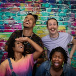 LYDIA WILLIAMSON, as ONE, LEO MERRICK, as TWO, LAKEETHA BLAKENEY, as THREE, and RON LEE MCGILL, as FOUR, in The Rose Theater's production of LIFE DOESN'T FRIGHTEN ME: I AM FEARLESS ROYALTY, playing OCTOBER 6-22 at Omaha's Rose Theater