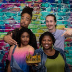 LYDIA WILLIAMSON, as ONE, LEO MERRICK, as TWO, LAKEETHA BLAKENEY, as THREE, and RON LEE MCGILL, as FOUR, in The Rose Theater's production of LIFE DOESN'T FRIGHTEN ME: I AM FEARLESS ROYALTY, playing OCTOBER 6-22 at Omaha's Rose Theater