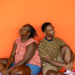 Kevin Jones as Ziggy and Nyarok (Rayn) Tot as Nansi in The Rose Theater's production of BOB MARLEY'S THREE LITTLE BIRDS, playing February 23 - March 10, 2024.