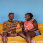 Kevin Jones as Ziggy and Nyarok (Rayn) Tot as Nansi in The Rose Theater's production of BOB MARLEY'S THREE LITTLE BIRDS, playing February 23 - March 10, 2024.