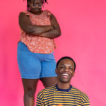 Kevin Jones as Ziggy and Nyarok (Rayn) Tot as Nansi in The Rose Theater's production of BOB MARLEY'S THREE LITTLE BIRDS, playing February 23 - March 10, 2024.