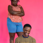 Kevin Jones as Ziggy and Nyarok (Rayn) Tot as Nansi in The Rose Theater's production of BOB MARLEY'S THREE LITTLE BIRDS, playing February 23 - March 10, 2024.